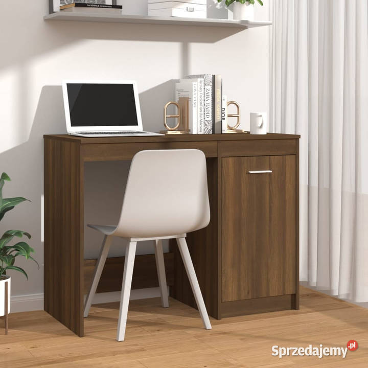 Biurko brązowy dąb 100x50x76 materiał Warszawa