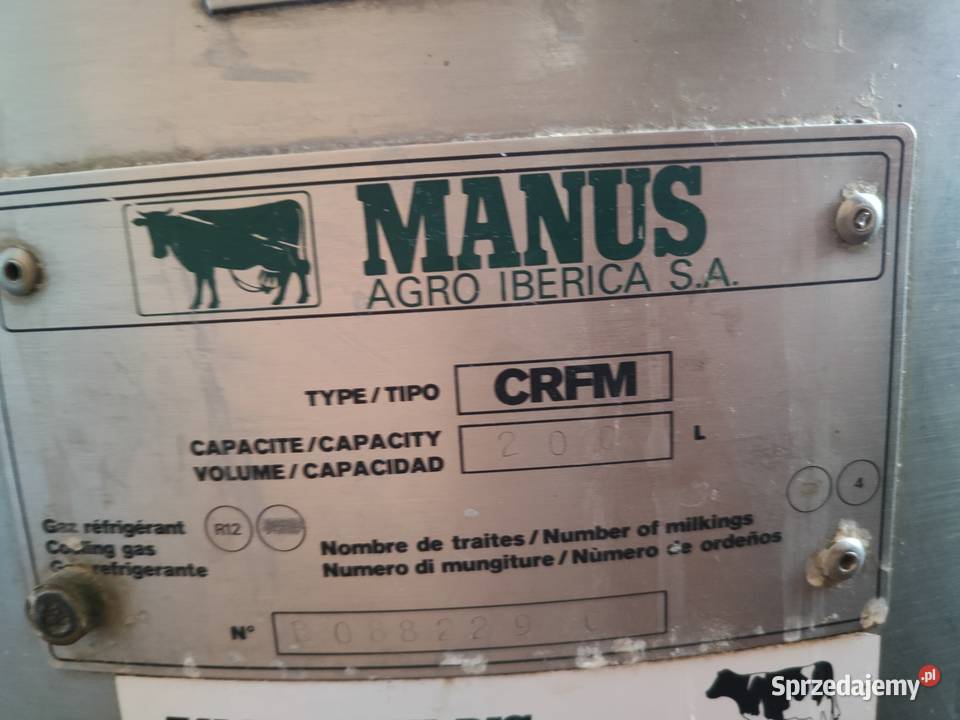 Schładzalnik do mleka Mannus 200 litrów