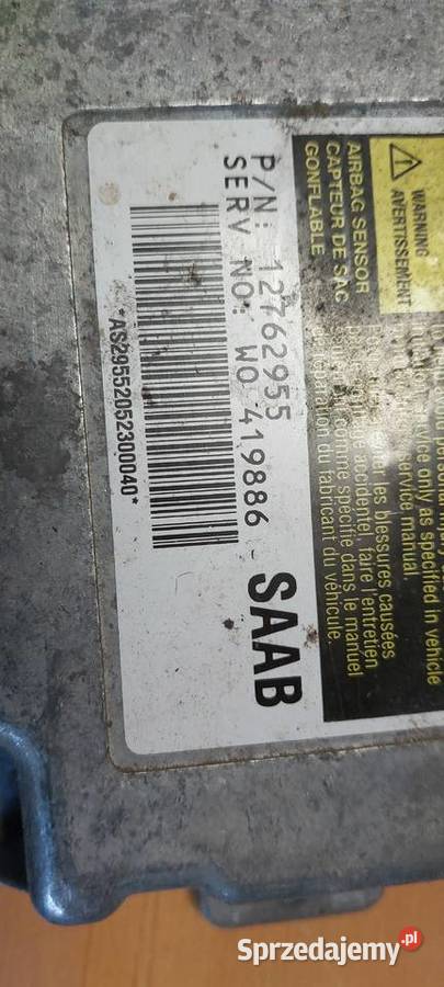Moduł sensor sterownik Airbag 12762955 Saab 93 Szczecin