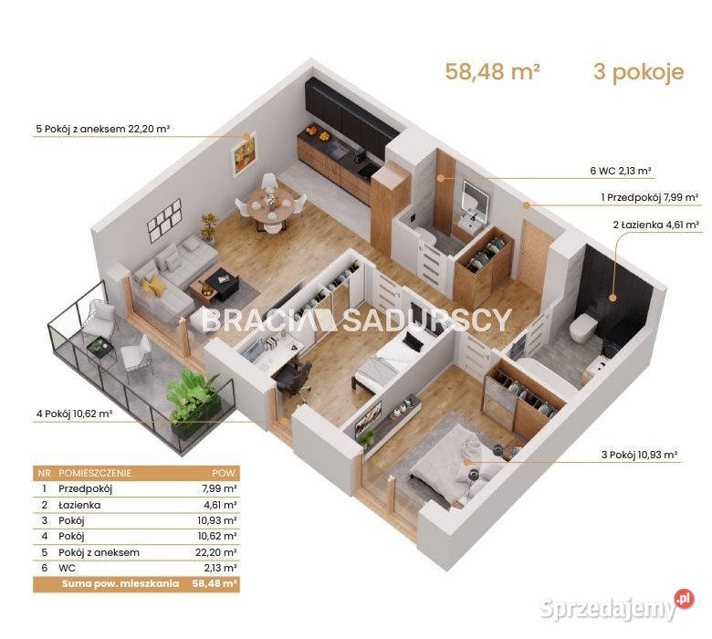 sprzedaży mieszkania 5848m2 3 pokojowe Katowice Piętro 1 śląskie
