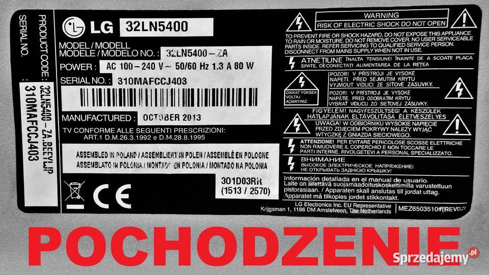 Łącznik MAZ637253 podstawy do TV LG 32LN5400 Bydgoszcz