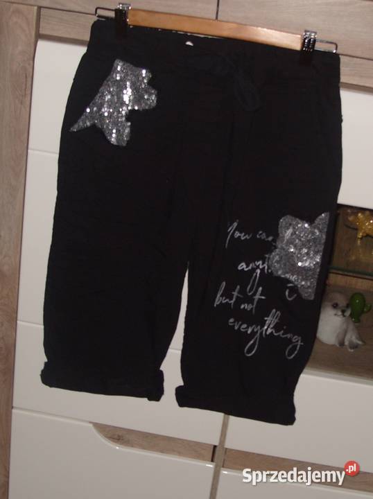 Gumowane spodenki rybaczki gnieciuchy cekiny r sprzedam
