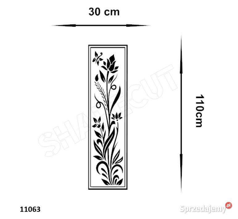 OZDOBNA NAKLEJKA NA ŚCIANĘ KWIATY 110 X 30 BEZ Naklejki warmińsko-mazurskie Olsztyn