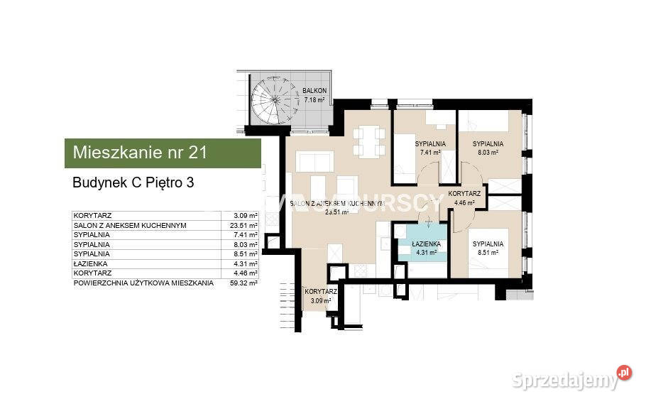 Mieszkanie 6516m2 4pokojowe Kraków Kantrowicka Piętro 3