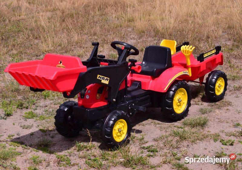 TRAKTOR NA PEDAŁY Z PRZYCZEPĄ I ŁYŻKĄ TR3005 Toruń