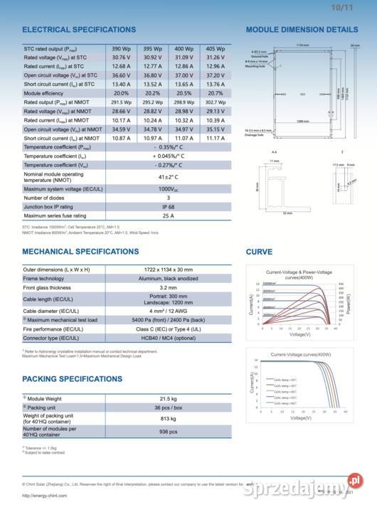 Panele fotowoltaiczne 400W 199 brutto Premium Łódź