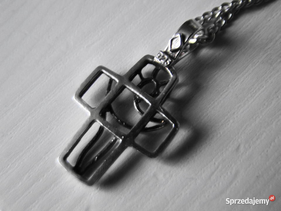 Stary naszyjnik krzyżyk Warmet na łańcuszku Warszawa sprzedam