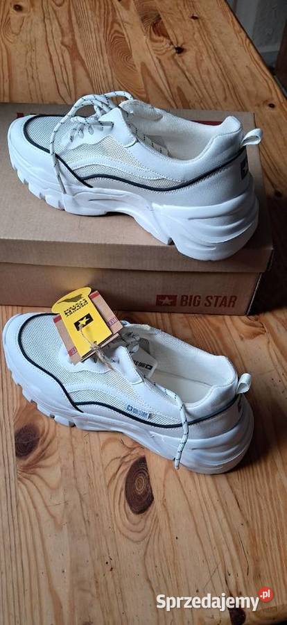 Sneakersy białe rozmiar 38 marki Big Star nowe inna Półbuty Gliwice
