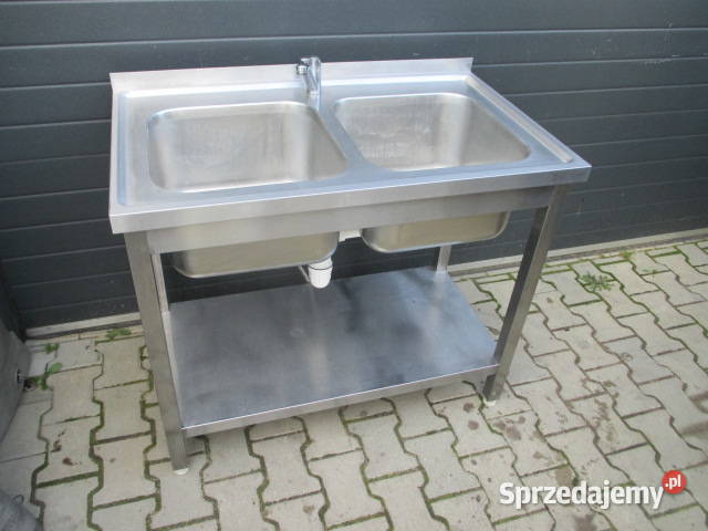 Zlew 2 Komory Dwukomorowy Z Półką Stal Ostrów Wielkopolski