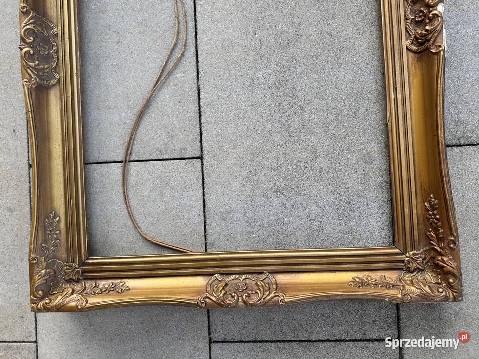 Rama ozdobna drewniana do obrazu lustra złota Garwolin