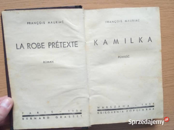 Kamilka książka z 1934r Francois Mauriac