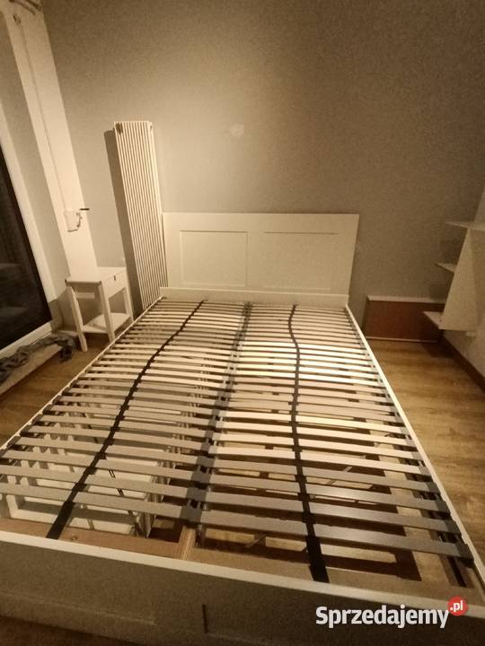 ikea lnset 160x200 łóżko ze stelażem i