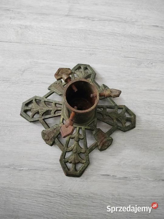 Stary żeliwny stojak pod choinkę Choszczno