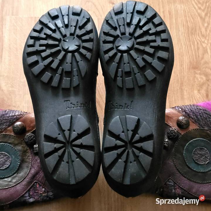 Unikatowe Kozaki Damskie Think skóra naturalna Moda i Styl Gdańsk