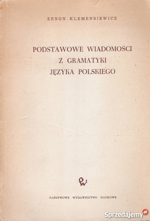 podstawowe wiadomości z gramatyki języka
