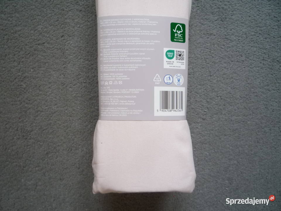 Smukee Nowe Różowe Prześcieradło Satynowe z Szczecin