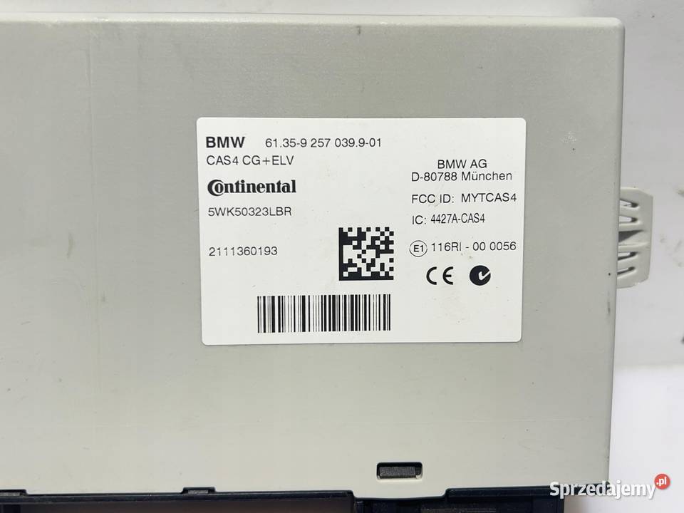 BMW F10 F11 MODUŁ STEROWNIK CAS CAS4 9257039