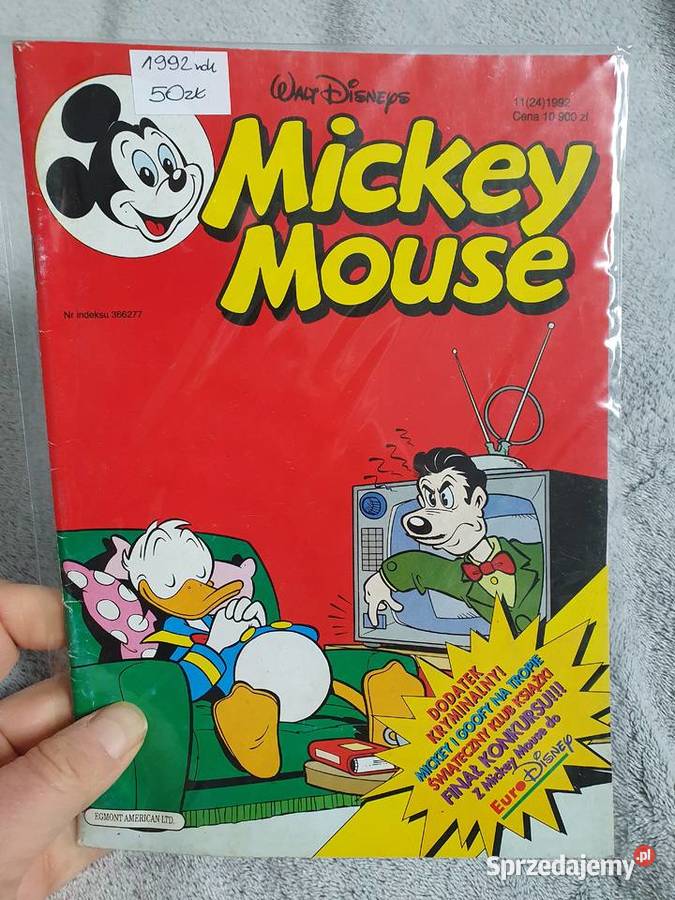 Mickey Mouse zestaw 10 komiksów lata 90te Rok wydania 1990 Gdynia sprzedam