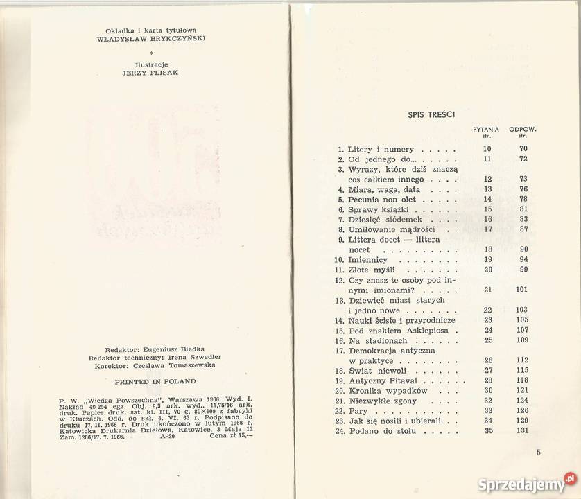 Jerzy Łanowski 500 zagadek antycznych WP 1966 Rok wydania 1966 Tarnów