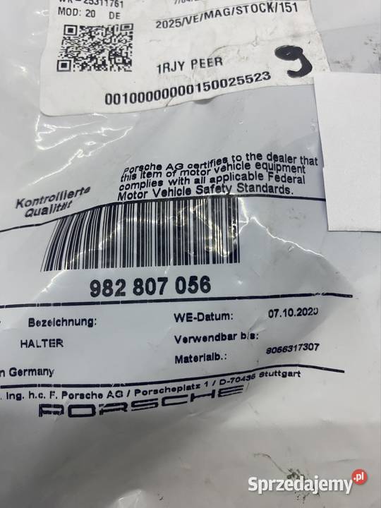 Ślizg zderzaka prawy przód Porche Cayman GT5 Jasienica