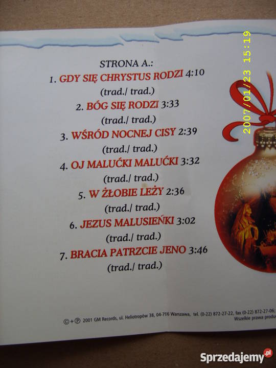 Koledy kaseta Oj malucki maluckiGoralskie koledy dolnośląskie