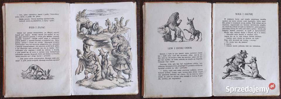 Unikat Bajki z tematów Ezopa 1953 Świderkówna Warszawa