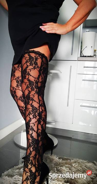 pończochy czarne ażurowe lux Warszawa