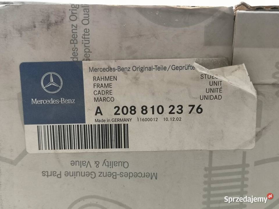STELAŻ KORPUS LUSTERKA BOK LEWY MERCEDES CKLASA osobowe
