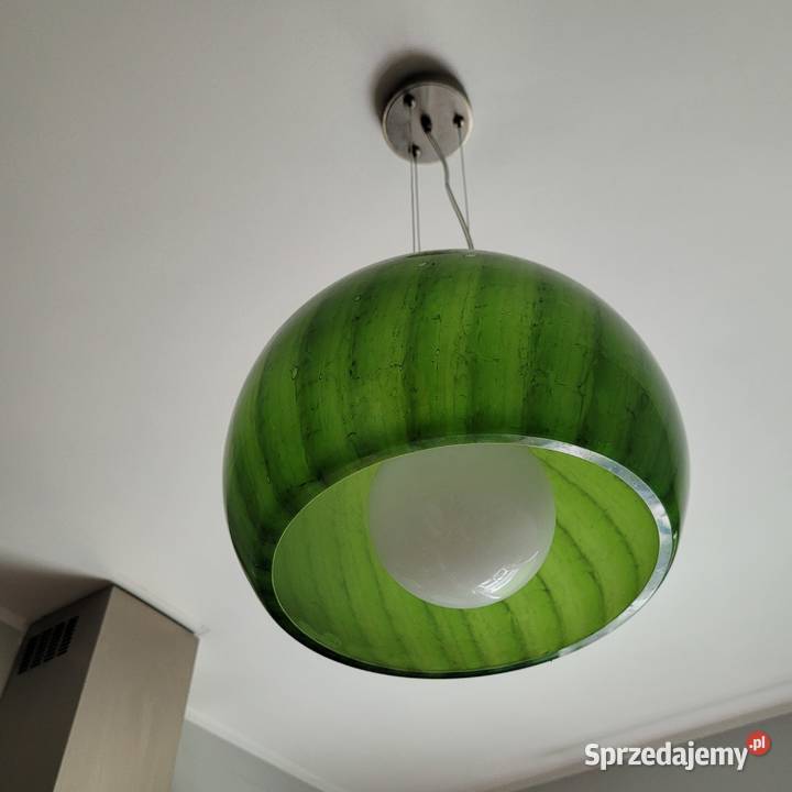 Lampa wisząca kuchenna szklana zielona Poznań