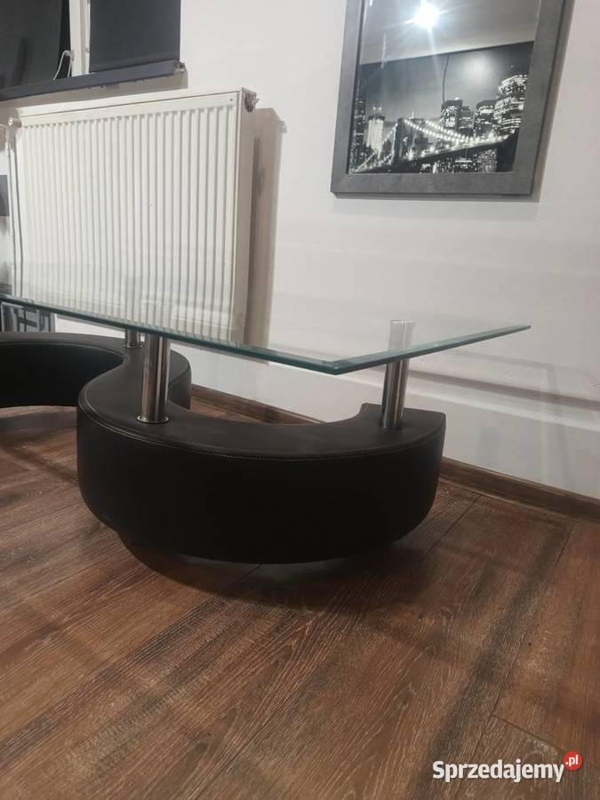 Jeżdżący stolik kawowy z szklanym blatem Stoliki kawowe i ławy