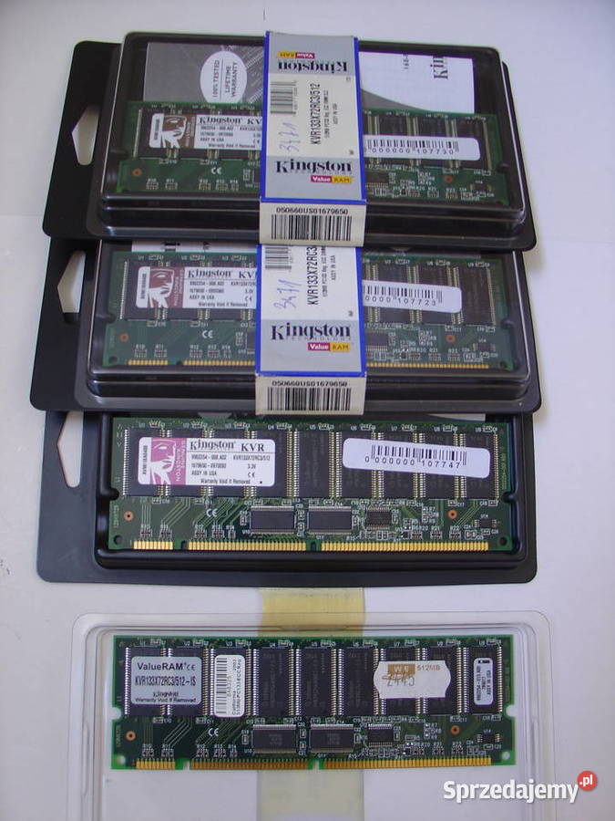 Pamięć Ram Kingston KVR133X72RC3512 komplet 4 Pamięci Łódź
