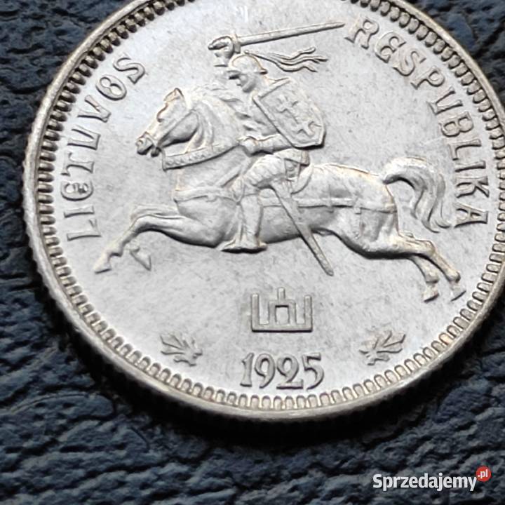 Moneta Litwa 1 lit 1925 r Srebro zachodniopomorskie Lipiany sprzedam