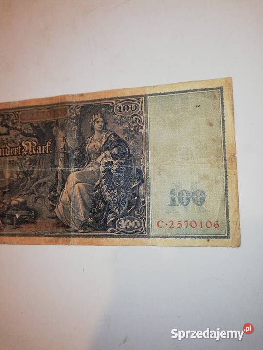 Banknot z 1909 r 100 marek mazowieckie Warszawa sprzedam