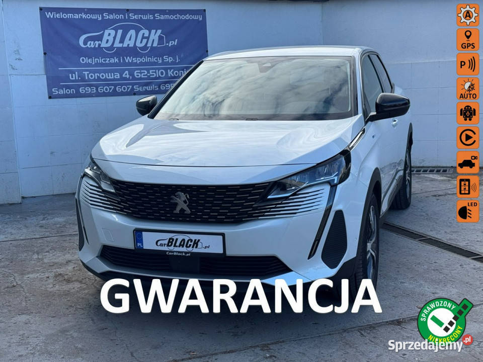 Peugeot 3008 HYbrid 225 Pisemna gwarancja 12 VAT marża Samochody osobowe Konin