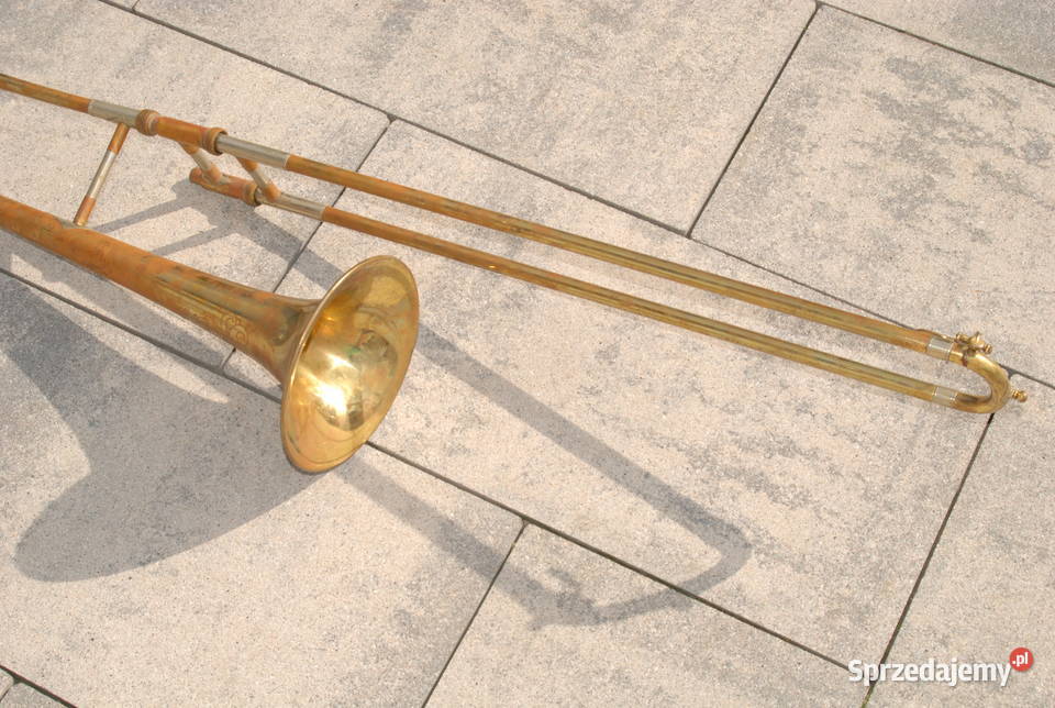 Stary duży puzon Czechosłowacki unikat antyk śląskie Cieszyn