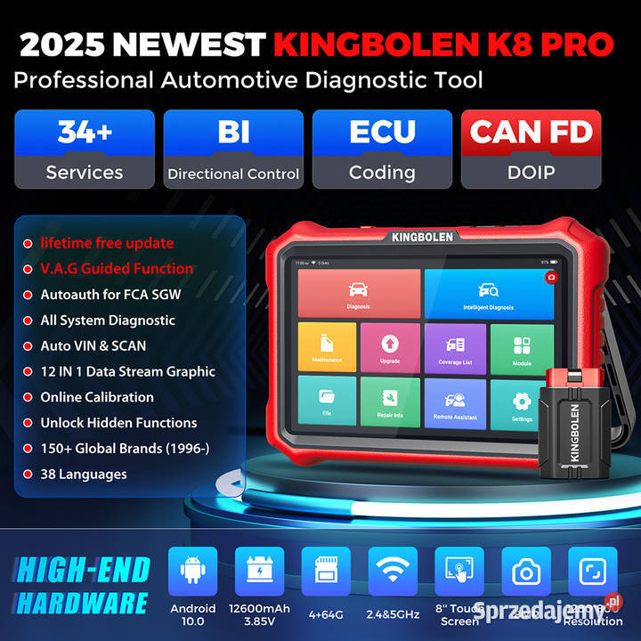 Tester diagnostyczny KINGBOLEN K8 PRO Dożywotnia Wrocław