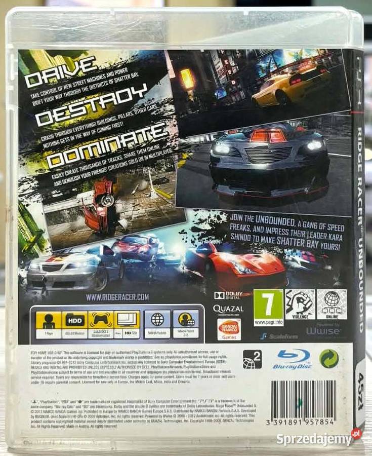 Gra 3 Eidge racer unbounded Kultura i Rozrywka Elbląg