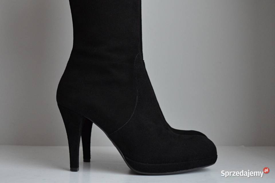 ŁADNIE dopasowne kozaki The Seller szpilka zamsz skóra podlaskie Białystok