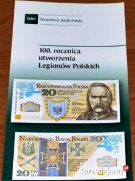 2 x Folder Banknot 100 rocznica Legionów 1000 Sosnowiec