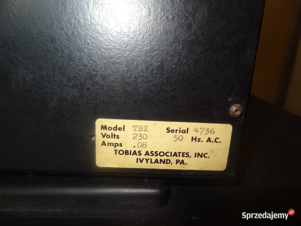 Używany TOBIAS ASSOCIATES Dentistometr model TBX Poznań