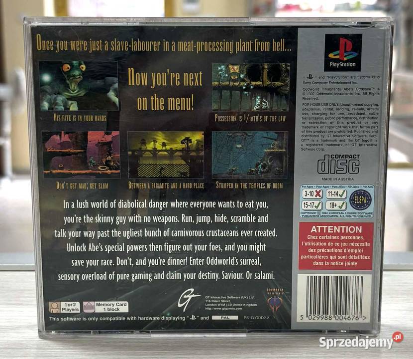 PSX 1 OddWorld Abes Oddysee Elbląg