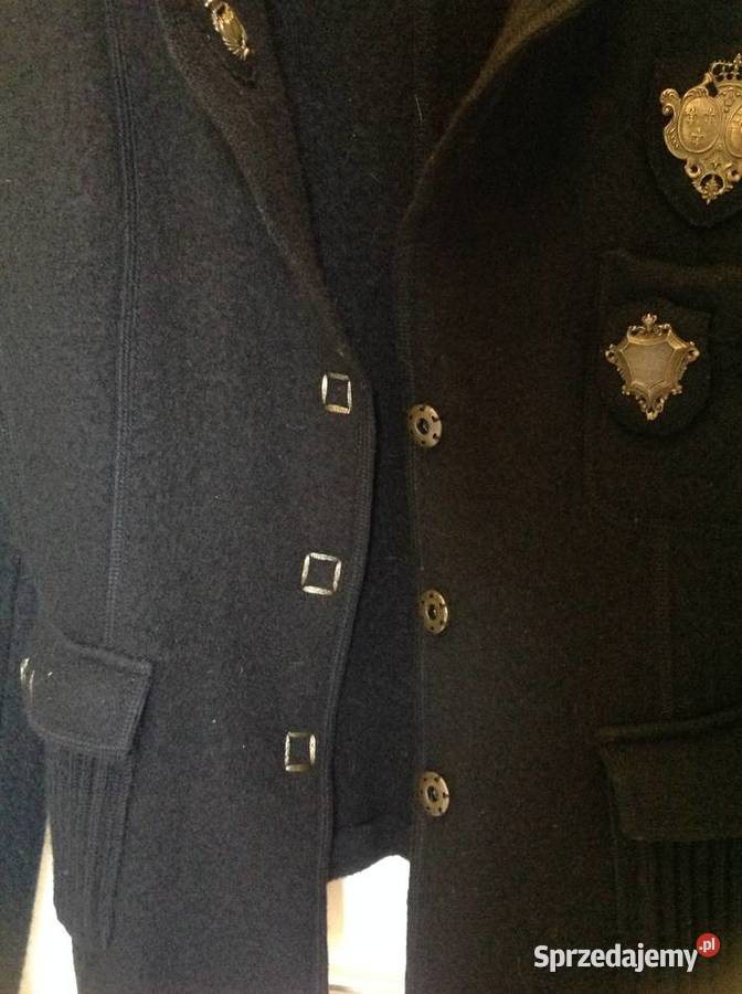 Piękny Żakiet Czarny Wełniany Damski NC NICE czarny Nowa Sól