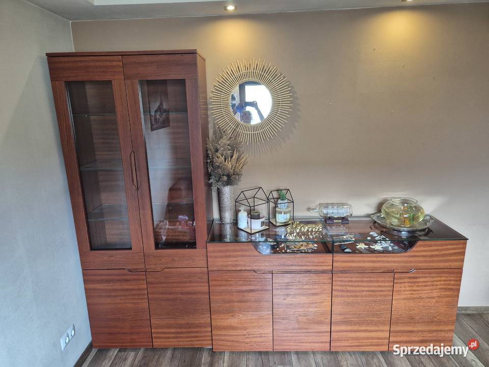 Meble zestaw 5x komoda rtv gablotka witryna Harklowa