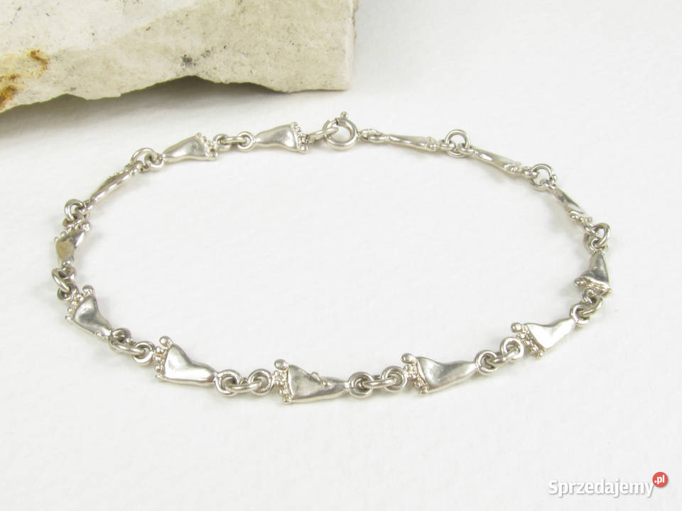 Srebrna bransoletka stópki vintage unikat srebro śląskie Katowice