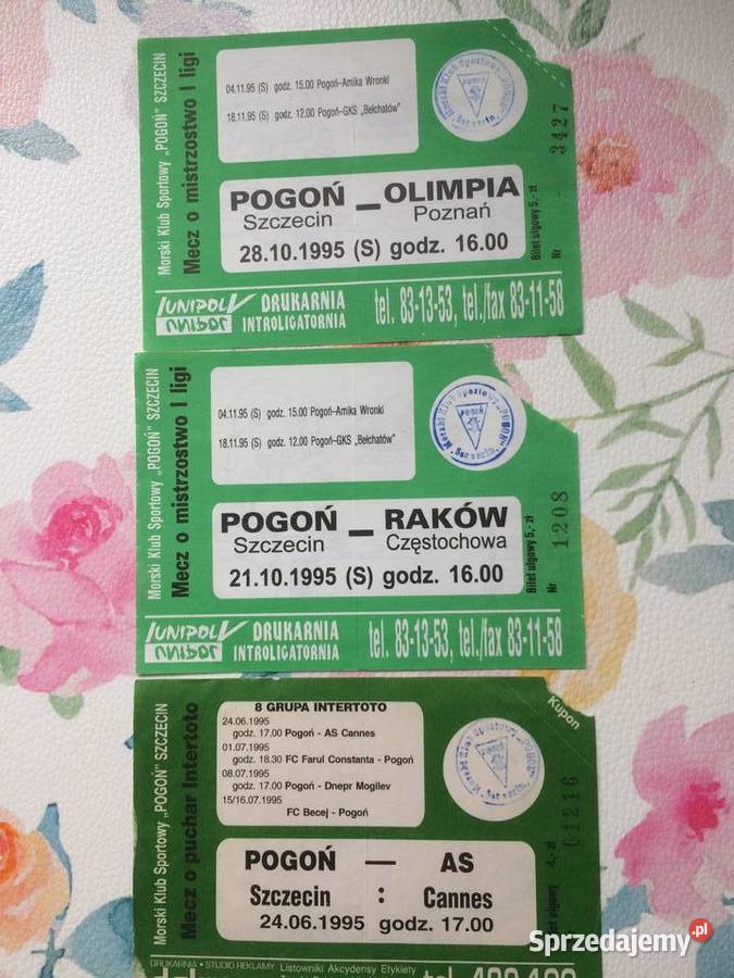 1160 Bilety Pogoni Szczecin 1995 R