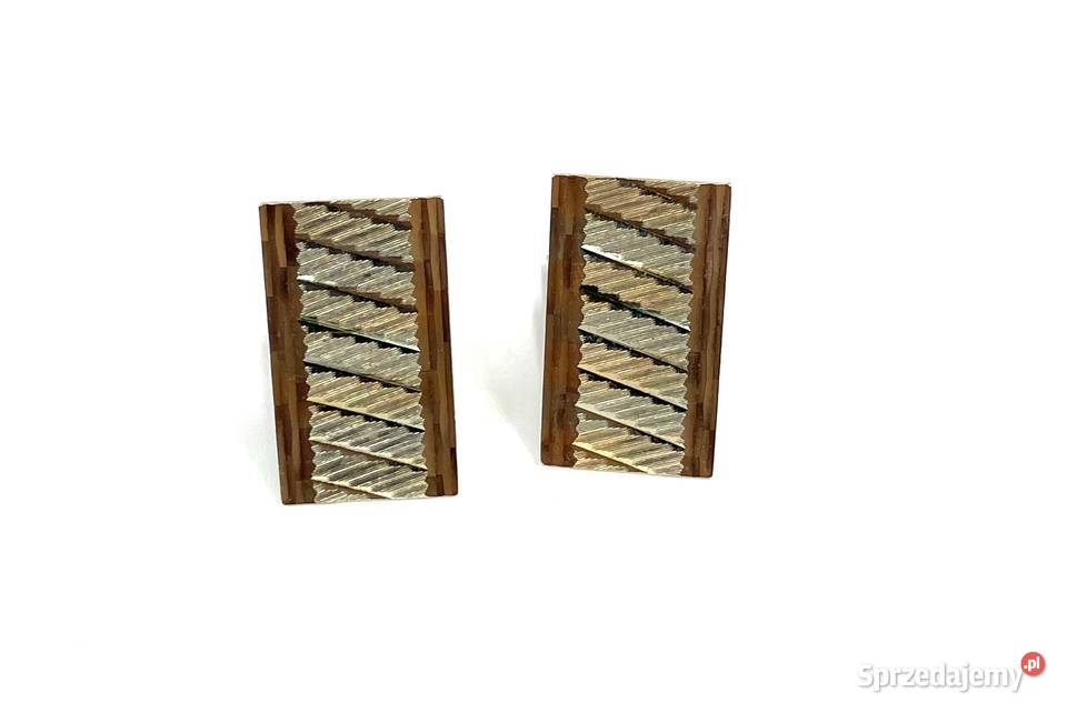 ZŁOTE SPINKI W100G P585 Biżuteria dla Panów pomorskie Gdańsk