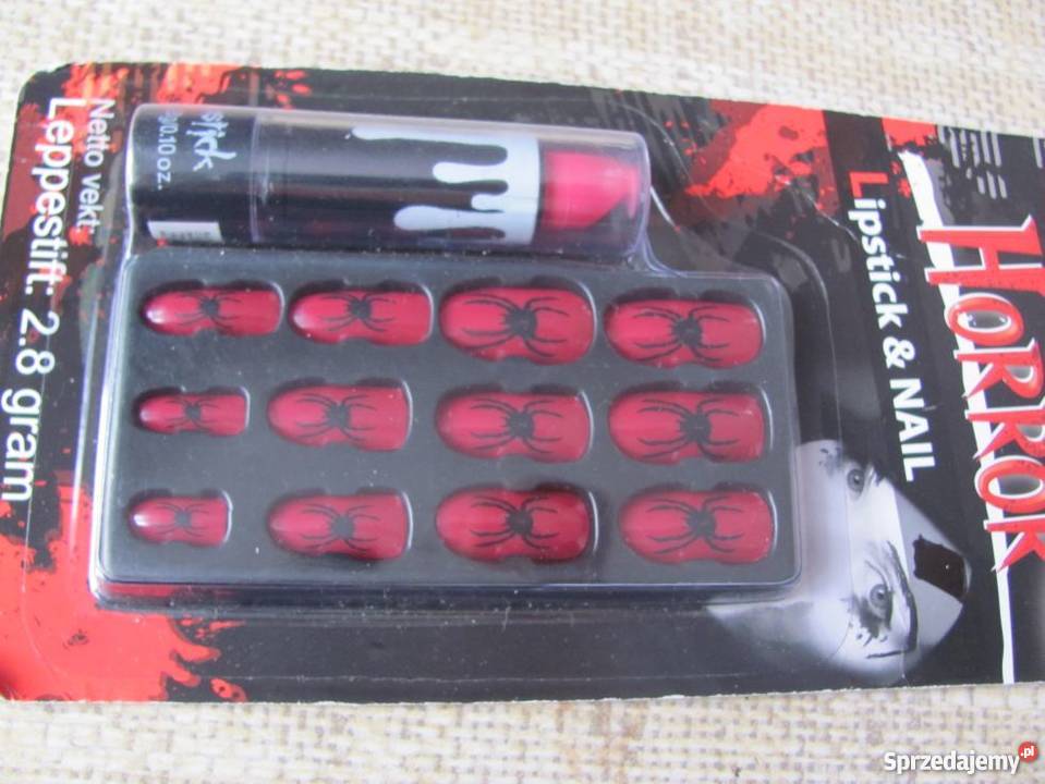 TIPSY paznokcie pomadka na halloween pająki Zamość