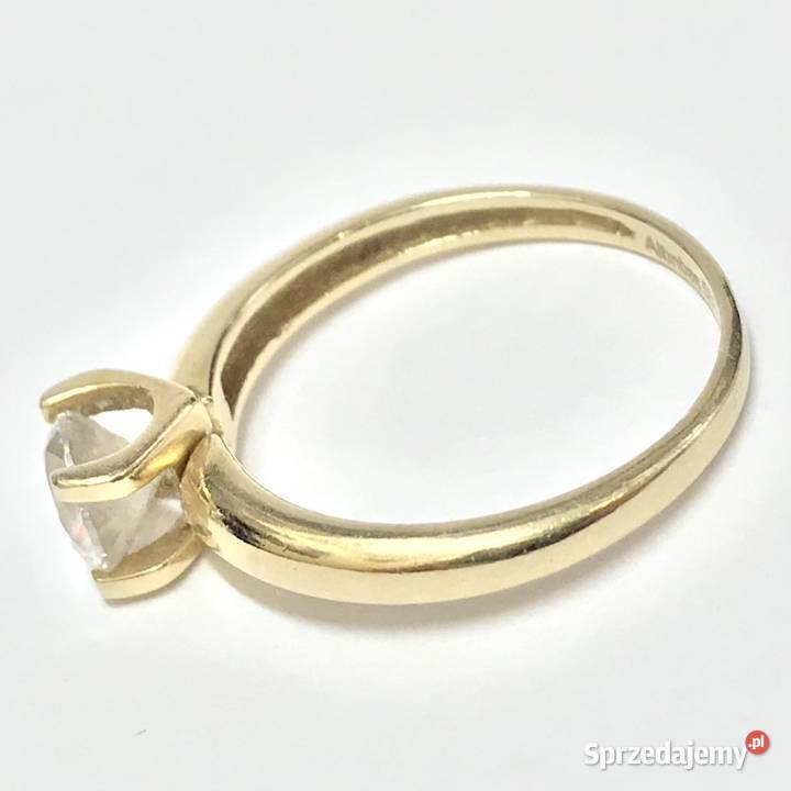 Złoty PIERŚCIONEK żółte ZŁOTO 585 14K cudowny
