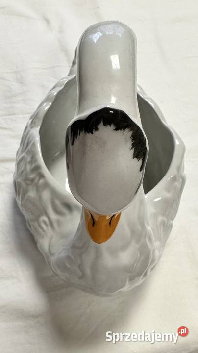 porcelanowy biały łabędż Sosnowiec sprzedam