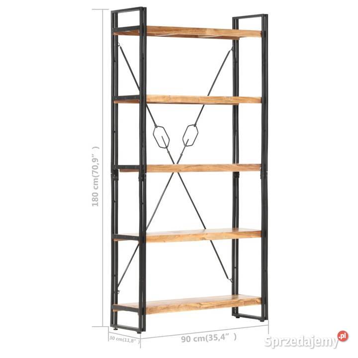 vidaXL 5poziomowy regał na książki 90x30x180 Warszawa